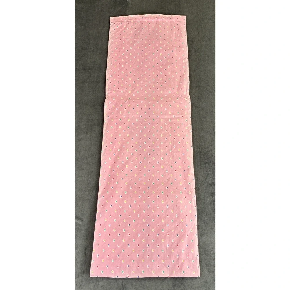 Vintage Needlepoint Growth Chart Pink Multi Bears Lollipop Bow Fabric Backed